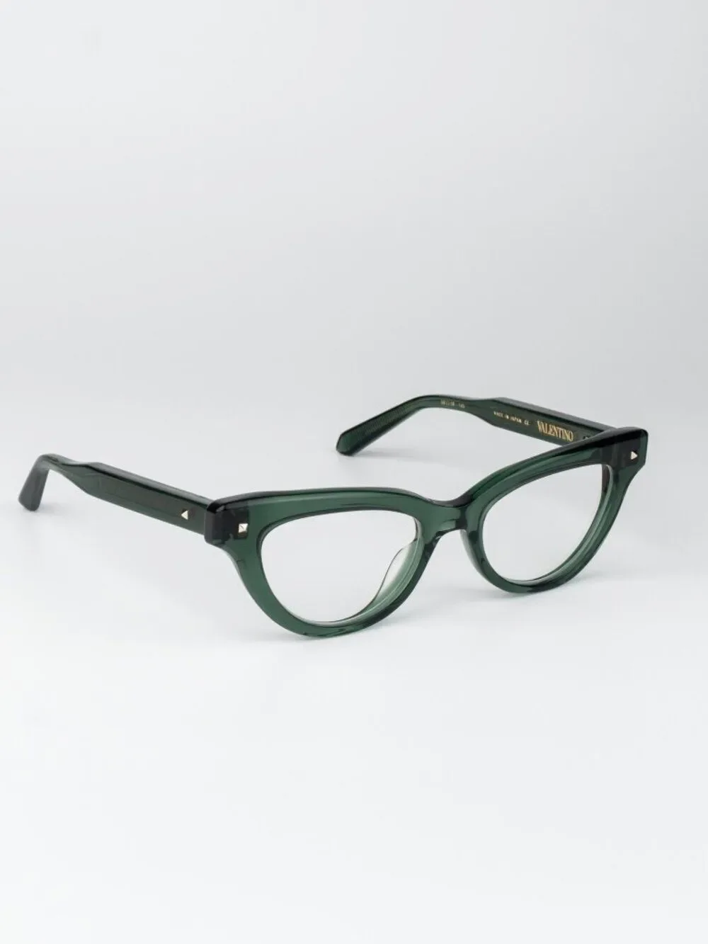 Valentino Women Eyeglasses Crystal Emerald Green Cat Eye V-ESSENTIAL II VLX-124